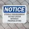 Signmission Sterile Environment Do Not Enter Without OSHA Notice Sign, Plastic, 14in W x 10in L, 2PK OS-2PACK-NS-P-1014-L-18461 - alternate 8